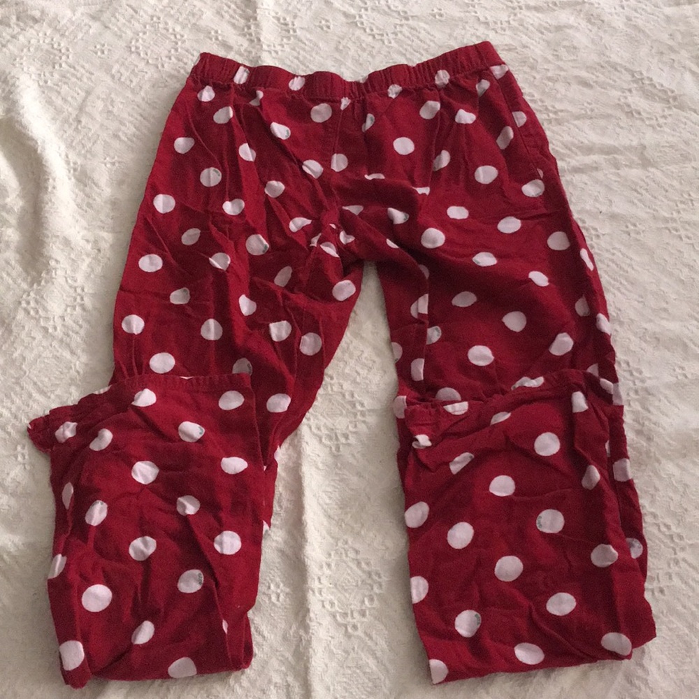 ✨Red and White polka dot aero long pajama pants✨